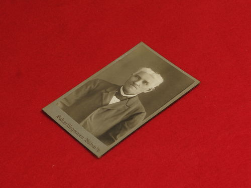 Altes gebrauchtes vintage Atelier Portrait Foto Kabinettfoto ca. 6,5 x 10,5 cm " Mann " aus Bütow